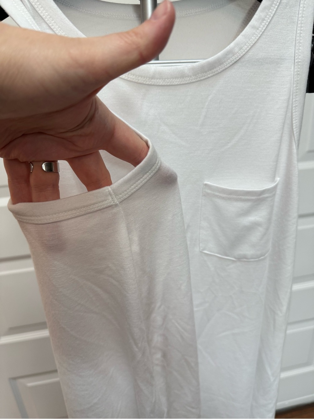 SO White Women's Pocket Tank Top - Picture 3 of 5